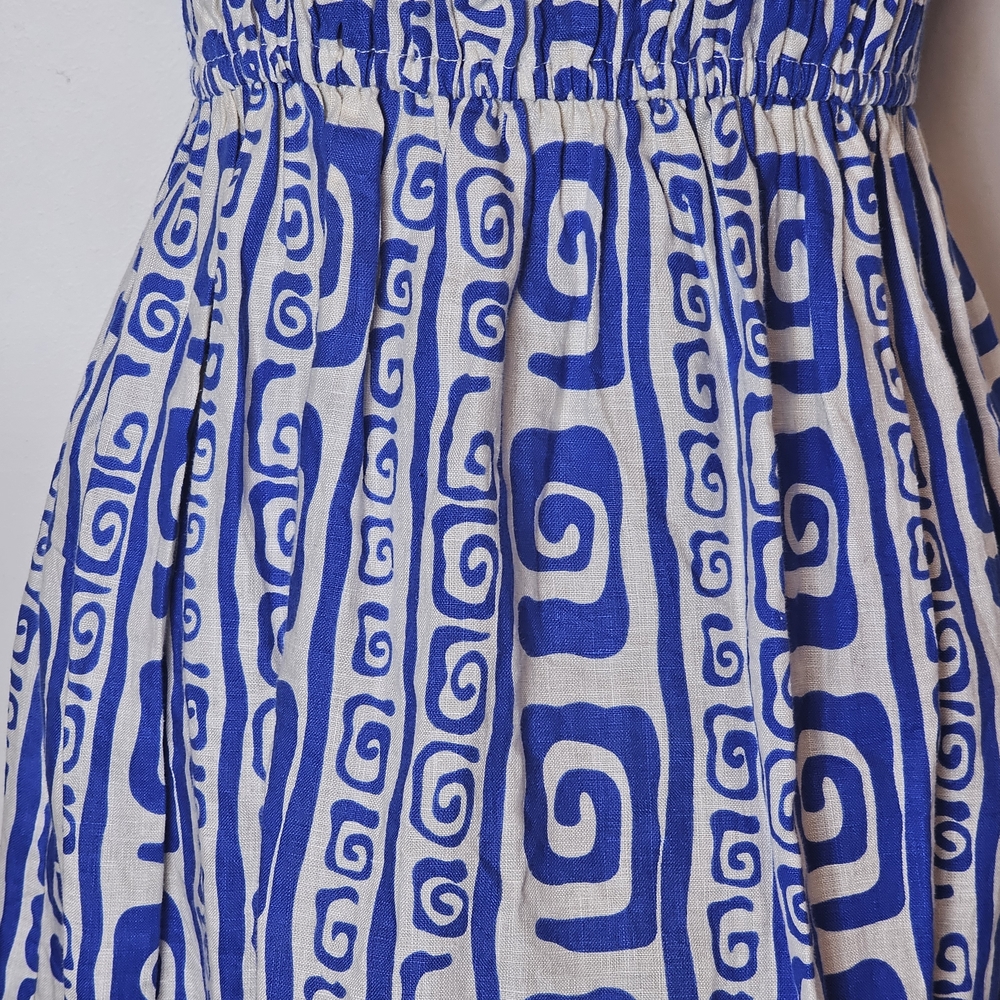 Faithfull The Brand Linen Maxi Dress Size 4 Boho Strapless Resort Vacation Greek - Picture 5 of 15